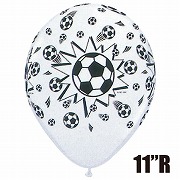 QL11"R　サッカーボール ホワイト　PIN11755　50枚